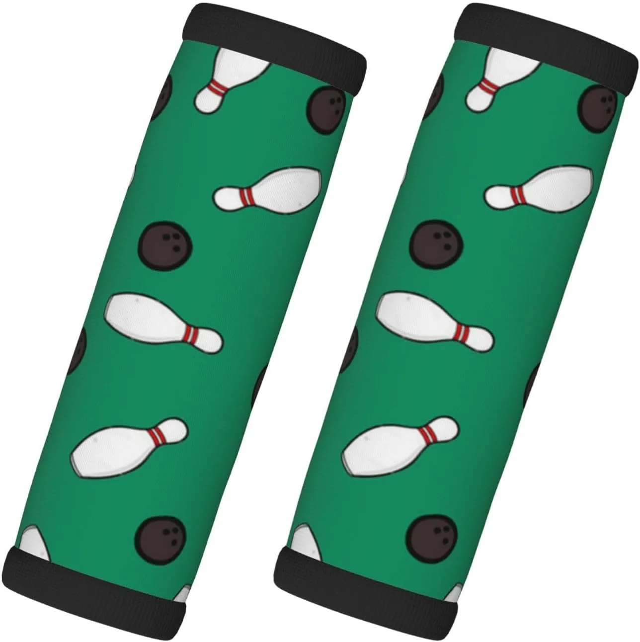 2-Pack Bowling-Pins-Ball Neoprene Luggage Handle Wraps,Travel Accessories for Suitcases,Bags