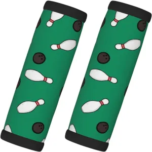 2-Pack Bowling-Pins-Ball Neoprene Luggage Handle Wraps,Travel Accessories for Suitcases,Bags