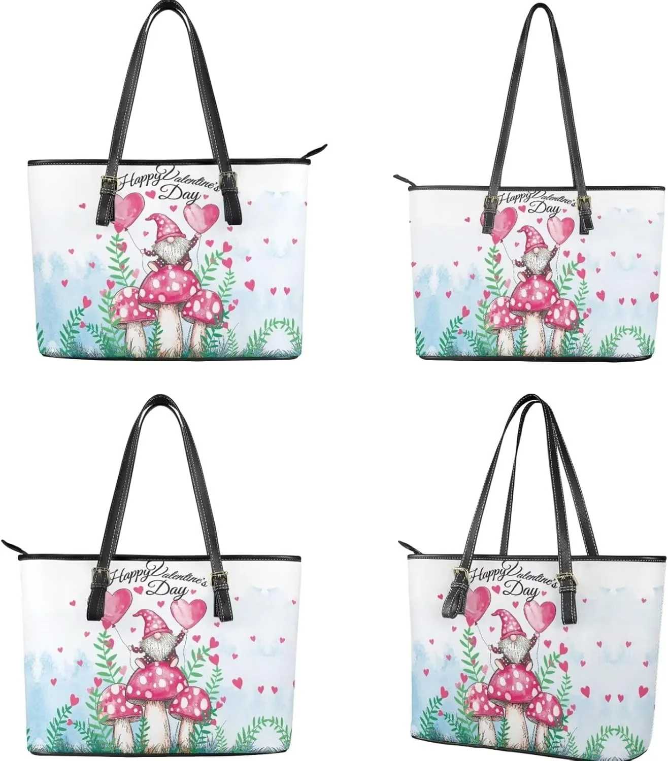 2Pcs Tote Bags Set Saddle Bags Satchel Bags for Women with Shoulder Strap Wallet Women Wristlet