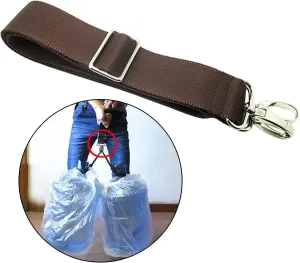 2x Shoulder Bag Strap Replacement Belt with Metal Hooks for DIY Laptop Briefcase Accessories
