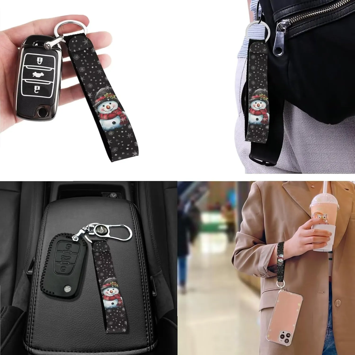 3Pcs Tote Bags Set Saddle Bags Satchel Bags for Women Wristlet Purses for Women Key Holder