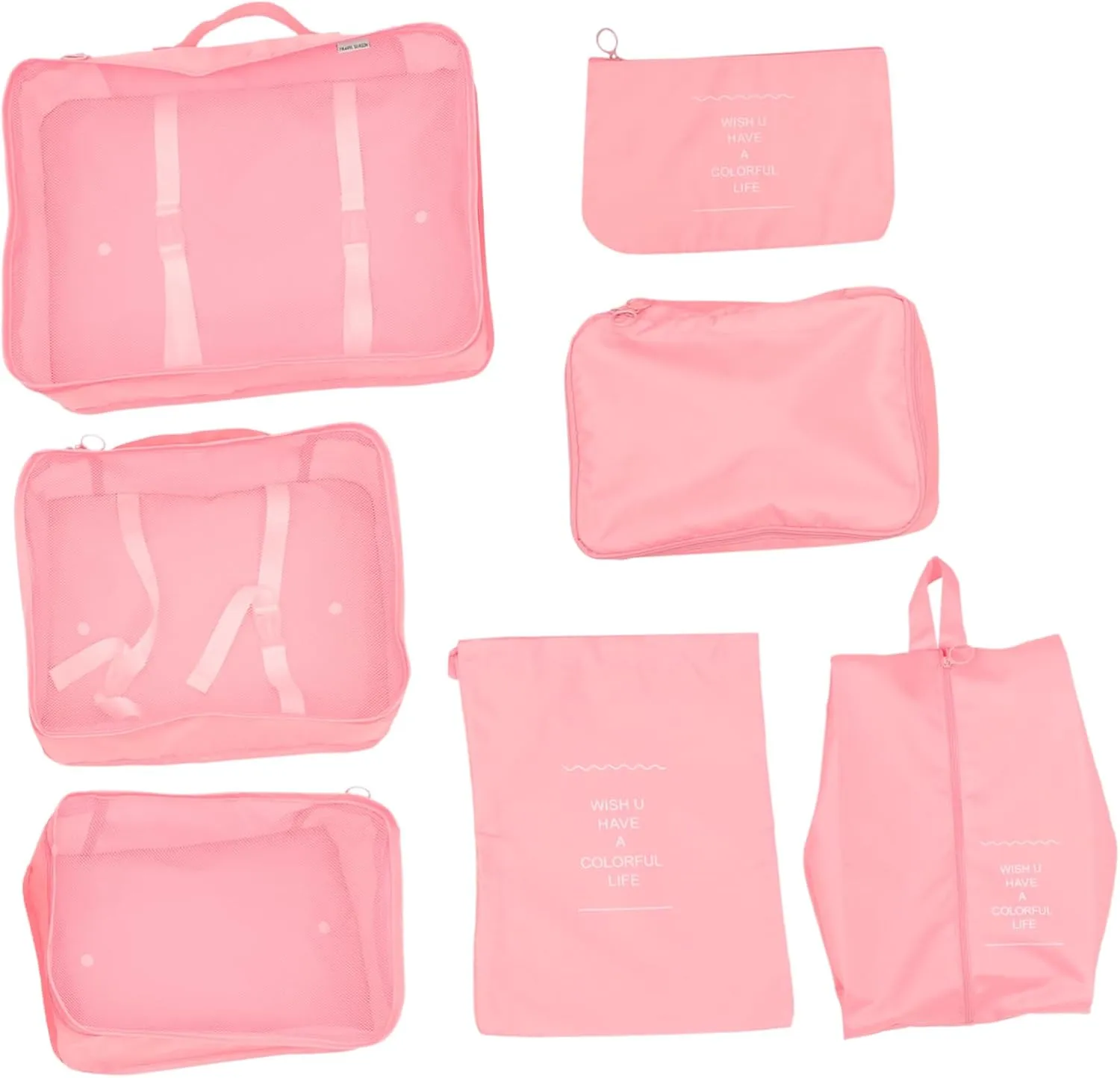 7pcs Travel Packing Cubes Set Suitcase Organizer Bags Packing Cubes for Travel Luggage Organizers for Suitcase Garment Duffle Bags