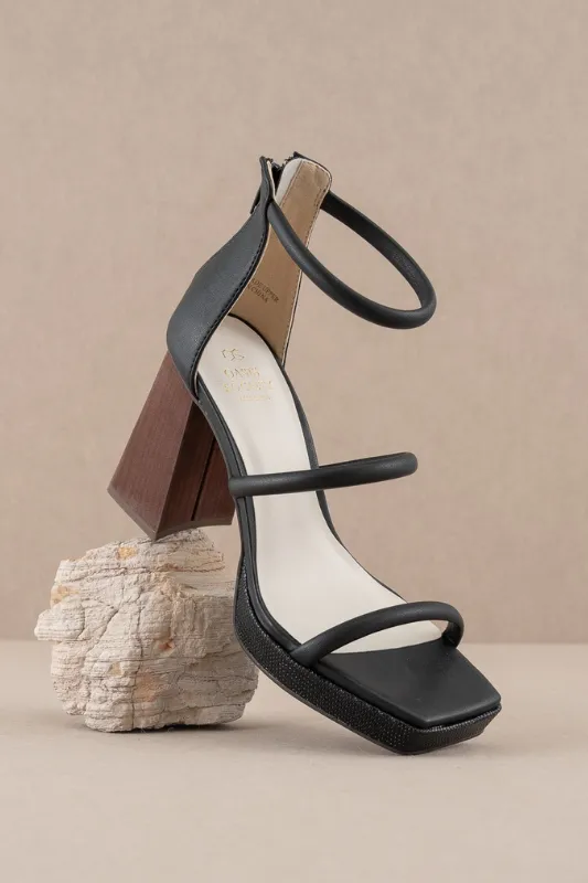 Aisa Platform Heels - Black