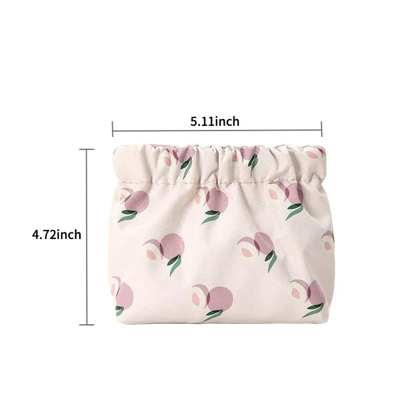 ALTALIVA Canvas Makeup Bags Cosmetic Bag for Women Travel Toiletry Bag Accessories Organizer (Pink Peach)