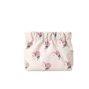 ALTALIVA Canvas Makeup Bags Cosmetic Bag for Women Travel Toiletry Bag Accessories Organizer (Pink Peach)