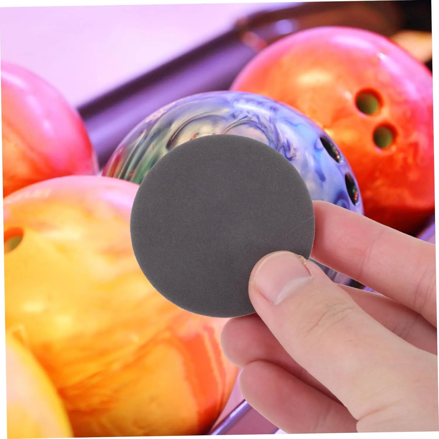 Angoily 5sets Bowling Kit Multi-use Polishing Pieces for Bowling Balls and Accessories 8pcs*5