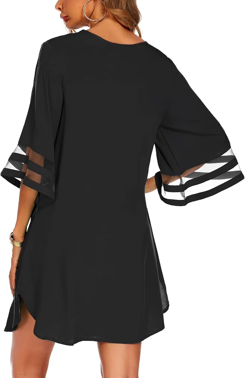 AOLRO Women's Swimwear Cover Ups for Beach,V-Neck Button Down Kimono Cardigans Swimsuit Coverup for Women S-XXXL