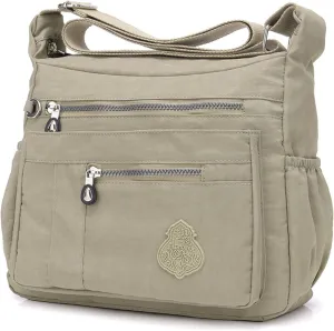 Beach Tote Bag Nylon Solid Color Shoulder Handbags Elegant Daily Crossbody Bags Messenger For Outdoor Beach Travel R