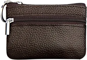 Beach Tote Bag Pouch Leather Women's Purse Zipper Wallet Small Key Mini Ring With Purse For Outdoor Beach Travel E