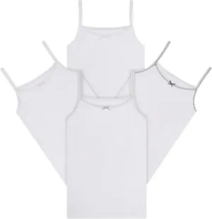 Buyless Fashion Tank Tops for Girls- Sleeveless Cami Tanks Cotton Undershirts for Dance Gymnastics Kids Toddler Size (4 Pack)