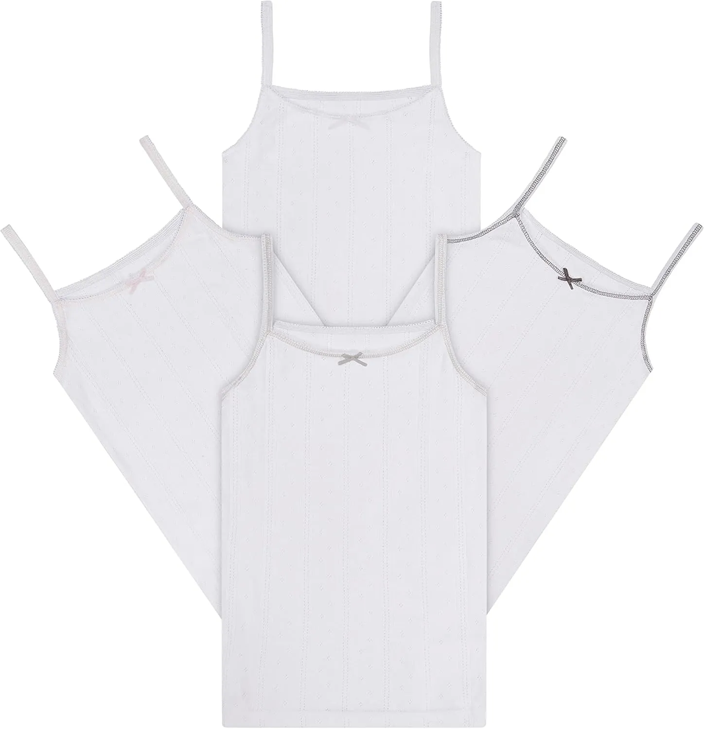 Buyless Fashion Tank Tops for Girls- Sleeveless Cami Tanks Cotton Undershirts for Dance Gymnastics Kids Toddler Size (4 Pack)