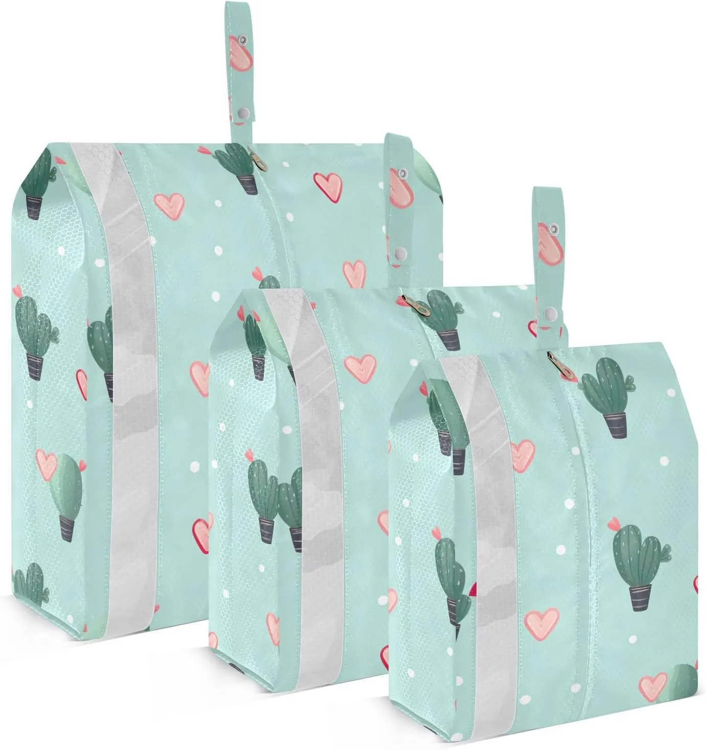 Cactus Plants Packing Cubes for Travel 3 Set Compression Bags Luggage Accessories for Travel Essentials