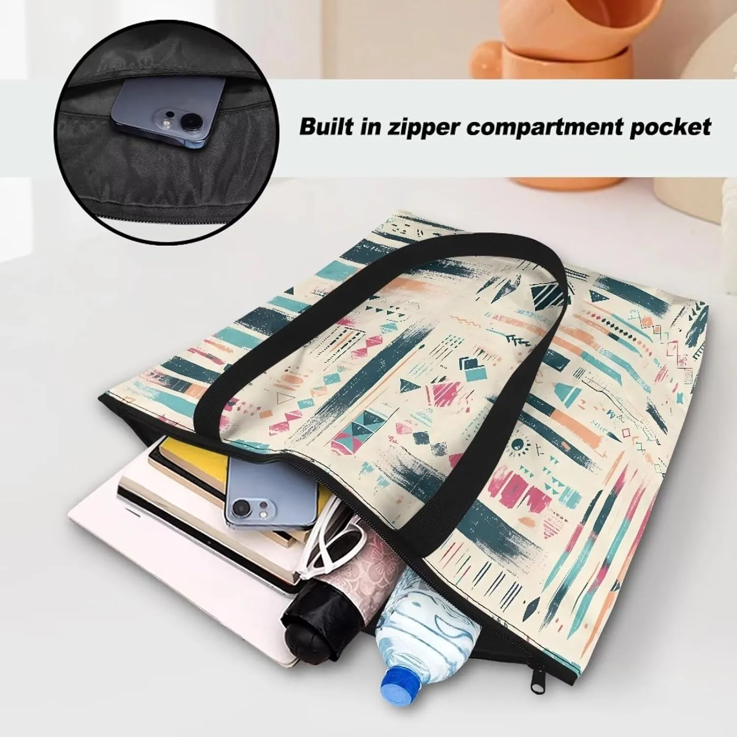 Cartoon Animal Puppy Cat Paper Tote Bags, Halloween Skull Gothic Spider Web Handbag, Aesthetic Art Commute Bag