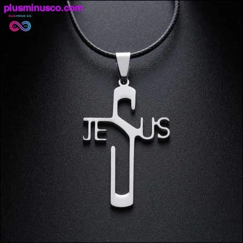 Christian Jesus Cross Pendant Necklaces Stainless Steel