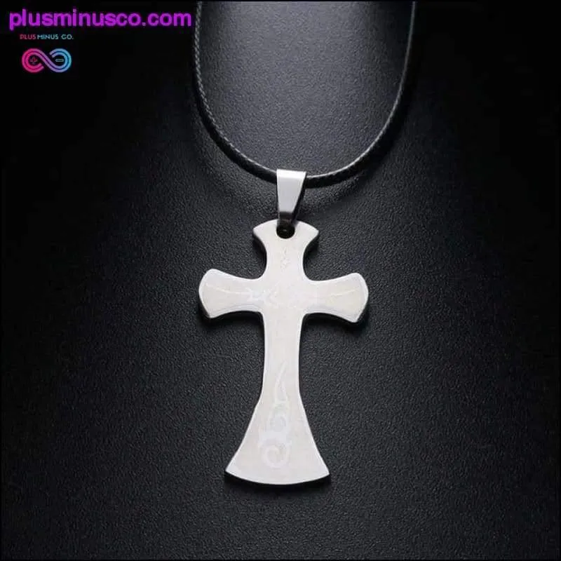 Christian Jesus Cross Pendant Necklaces Stainless Steel