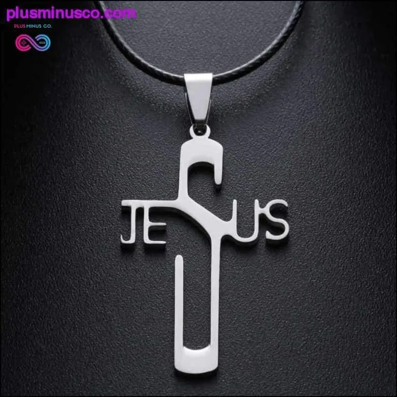 Christian Jesus Cross Pendant Necklaces Stainless Steel