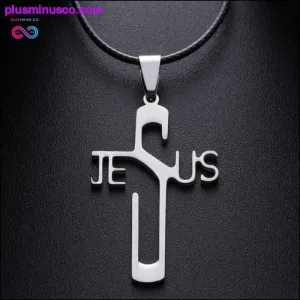 Christian Jesus Cross Pendant Necklaces Stainless Steel