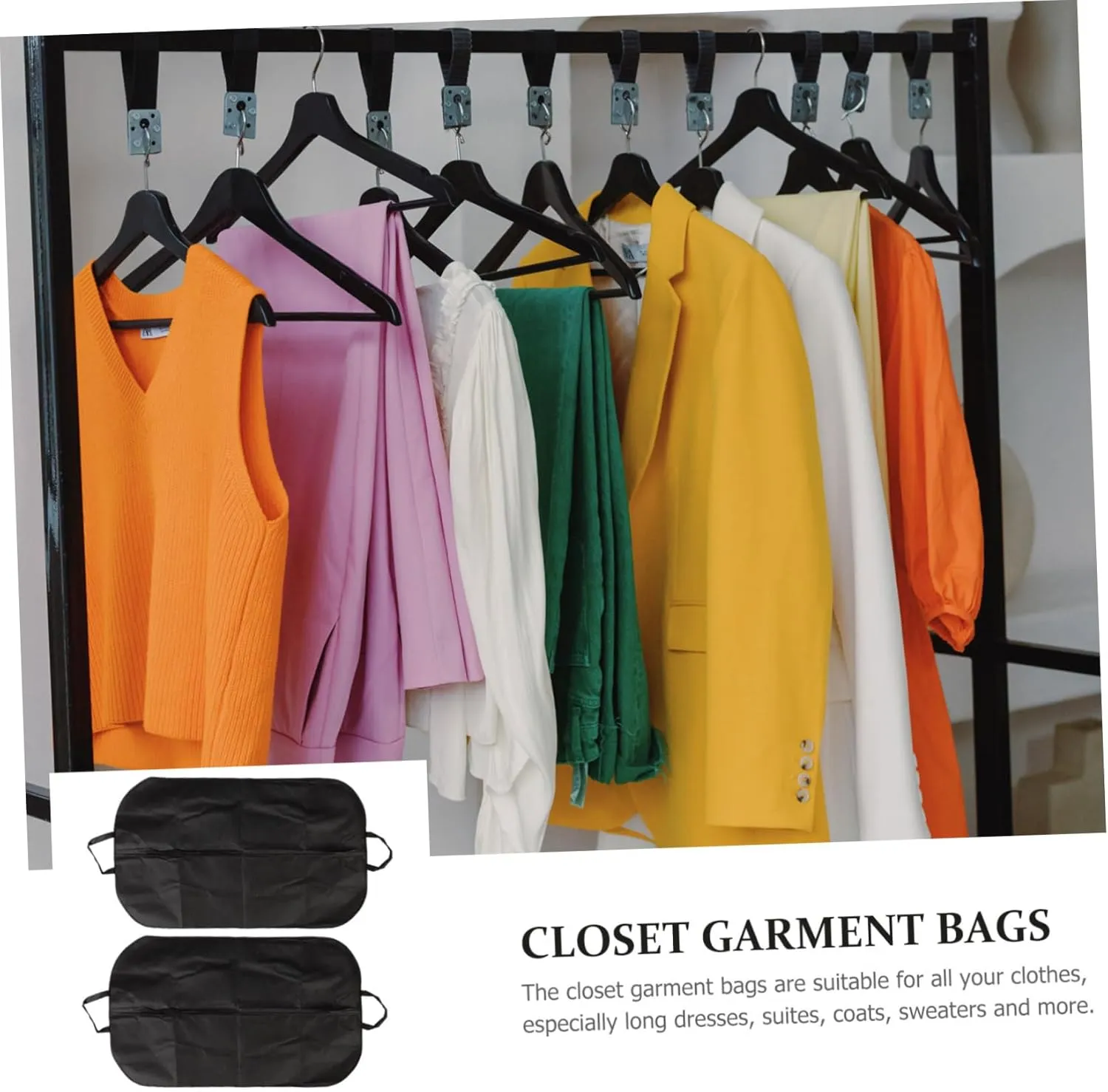 Ciieeo Business Folding Bag Hanging Garment Bag for Women Suit Cover Household Clothes Protector Case Random Color