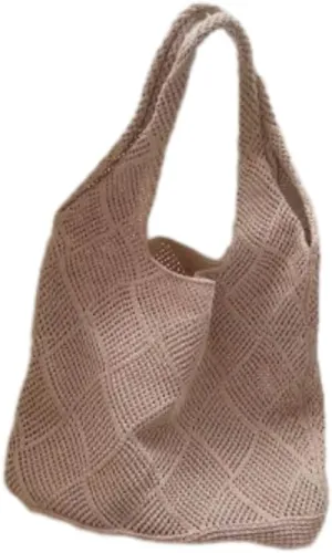 Crochet Hobo Bag Fairycore Tote Bag for Women Cute Aesthetic Tote Bag Preppy Accessories