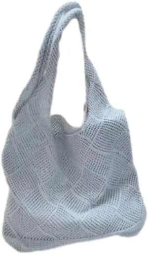 Crochet Hobo Bag Fairycore Tote Bag for Women Cute Aesthetic Tote Bag Preppy Accessories