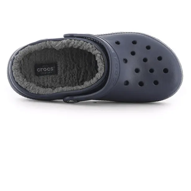 Crocs Kids Classic Lined Clog Navy/Charcoal