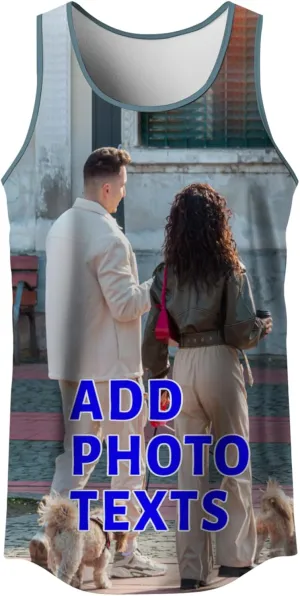 Custom Tank Tops Design Your Own Tank Tops All Over Print Sleeveless Shirts Personalized Photo Text Vest Tees for Men Women