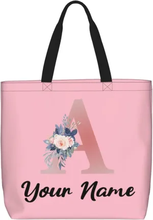 Custom Tote Bags for Women with Image Text logo, Personalized Tote Bag Gifts for Mom Teachers, Customized Handmade Totes