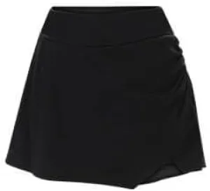 Dolfin Aquashape Women's High Waisted Wrap Front Swim Skort Black