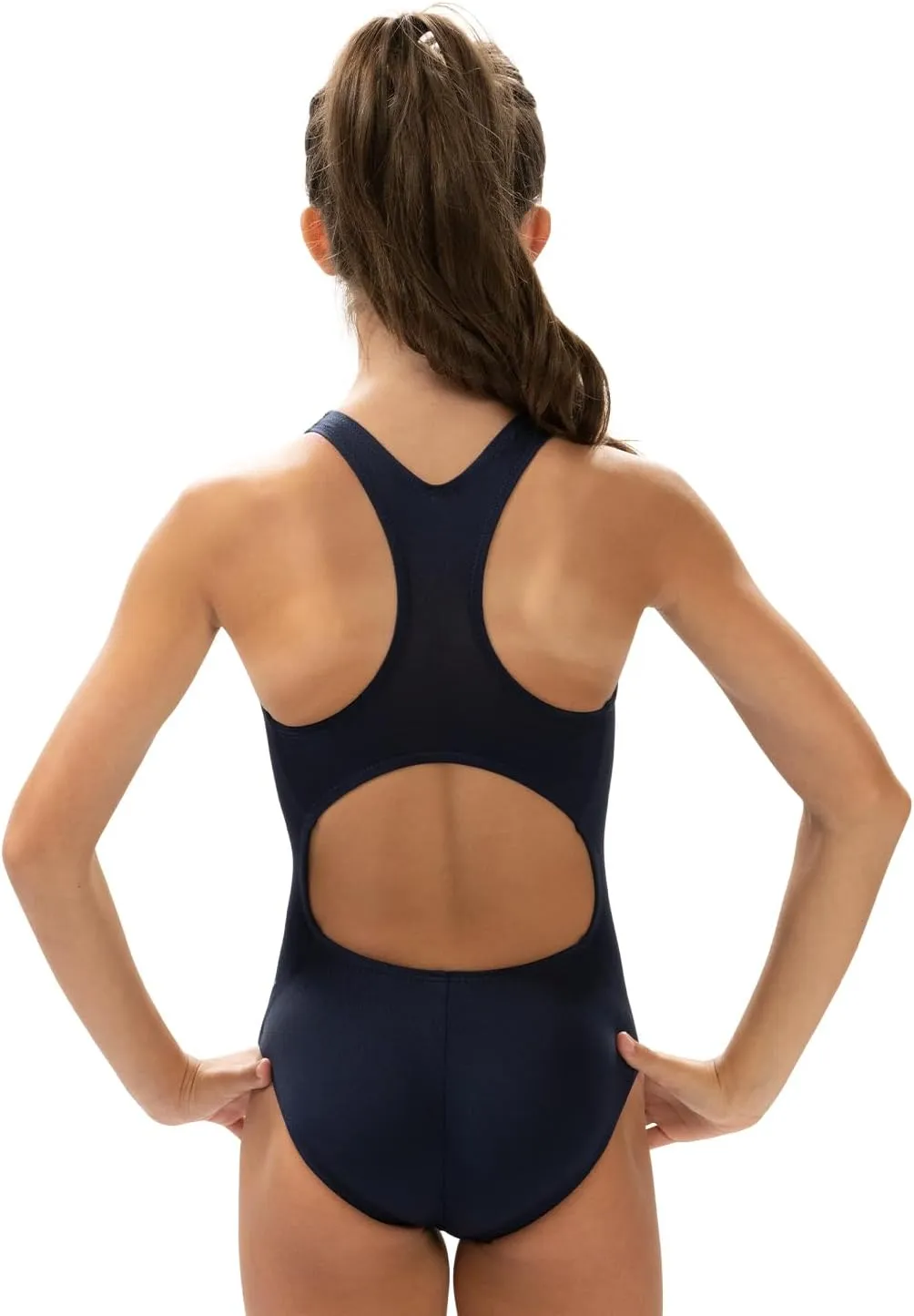 Dolfin Swimwear Athletic One Piece Swimsuit - Pro Racerback Straps and Keyhole Back for Training, Sports, and Fitness