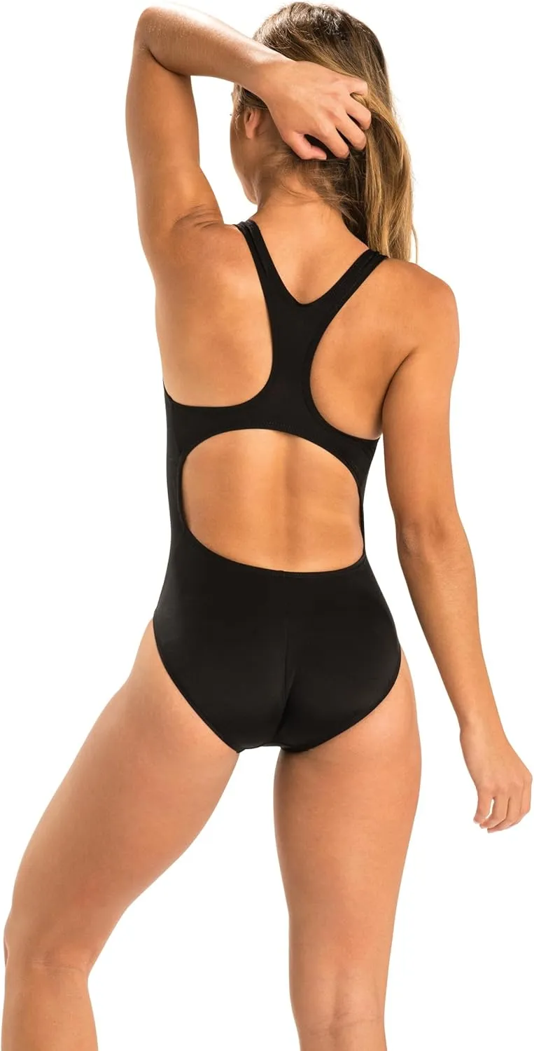 Dolfin Swimwear Athletic One Piece Swimsuit - Pro Racerback Straps and Keyhole Back for Training, Sports, and Fitness