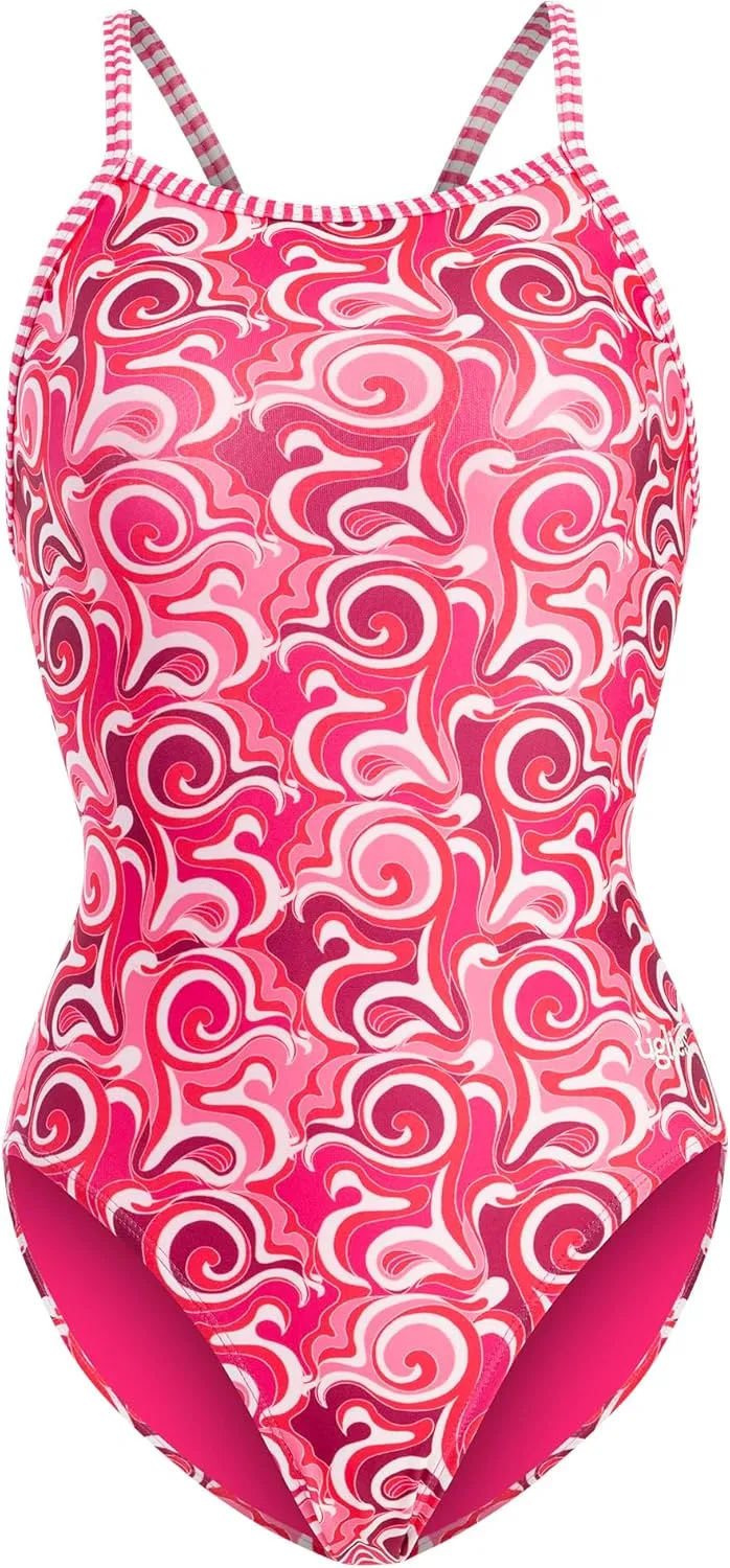 Dolfin Uglies One Piece Swimsuit - Athletic Practice Swimwear for Training, Sports, and Fitness