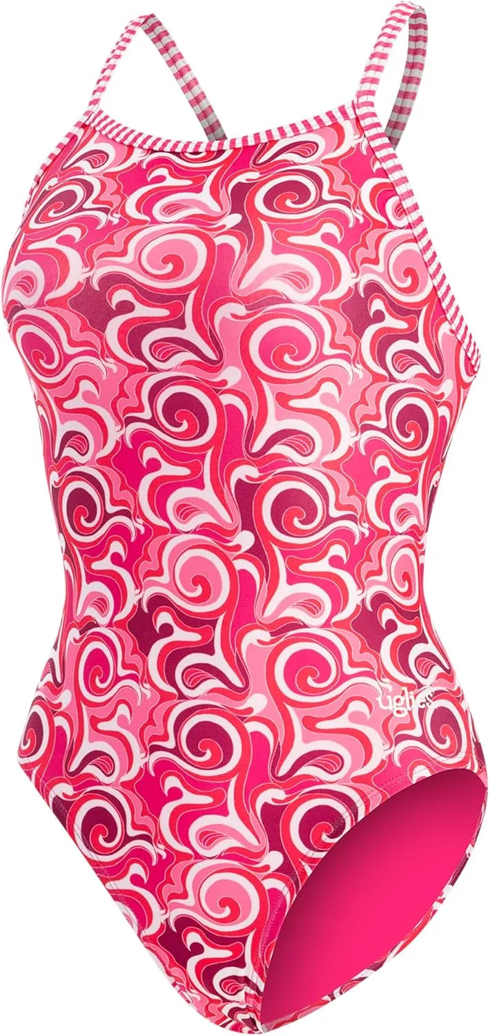 Dolfin Uglies One Piece Swimsuit - Athletic Practice Swimwear for Training, Sports, and Fitness