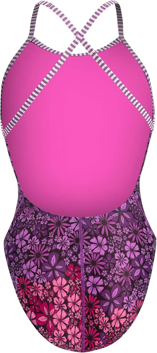 Dolfin Uglies Womens Print One Piece Swimsuit - Athletic Diver Back Practice Suit for Training Sports and Fitness