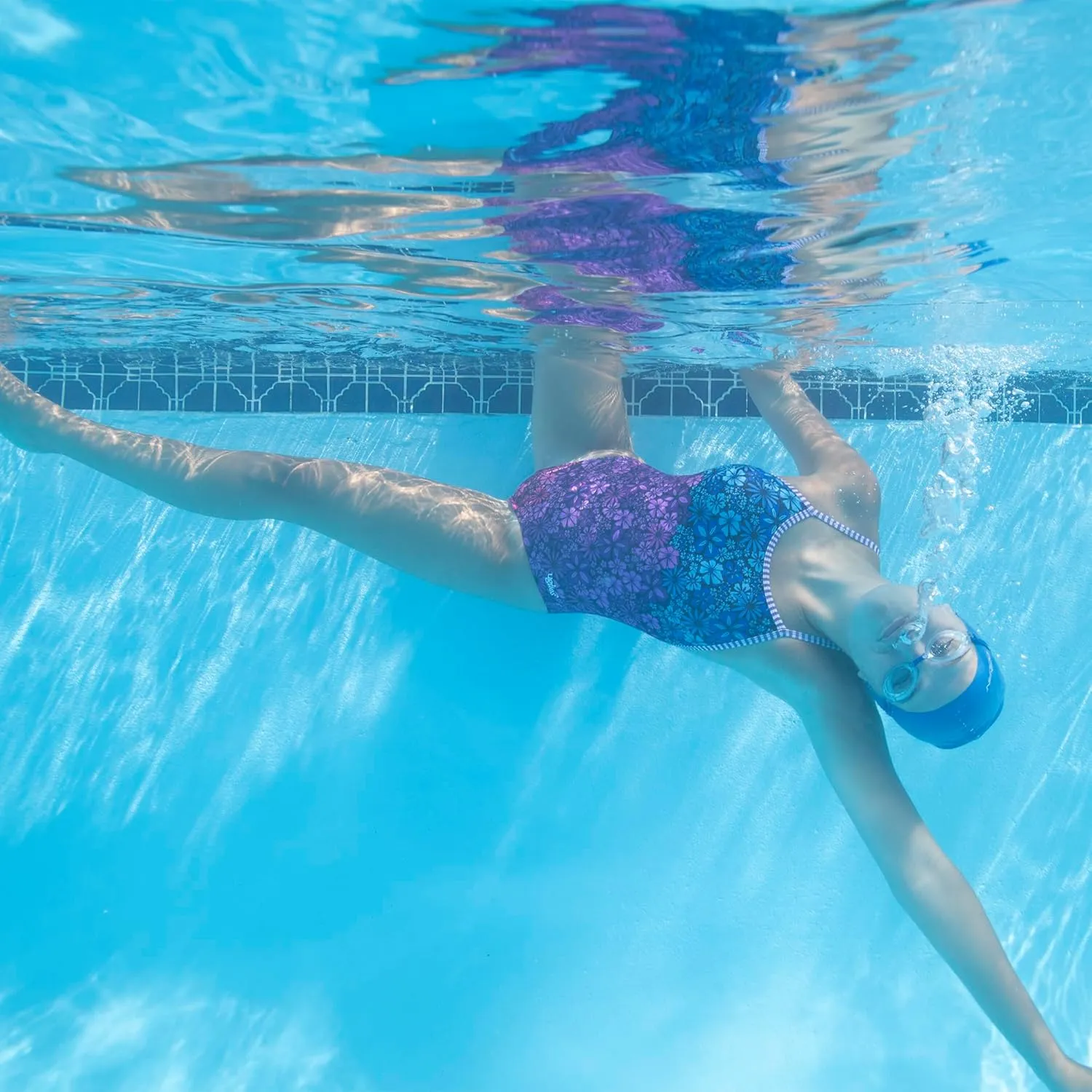 Dolfin Uglies Womens Print One Piece Swimsuit - Athletic Diver Back Practice Suit for Training Sports and Fitness