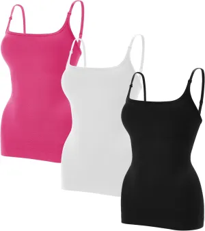 EUYZOU Women Shapewear Tummy Control Camisole Tops - Square Neck Sexy Compression Tank Tops Seamless Body Shaper