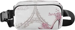 Fanny Packs for Women Men Eiffel Tower Shoes Belt Bag Waist Pouch Packs Butterfly Crossbody Bag Running Hiking Fanny Pack Gifts for Girls Boys