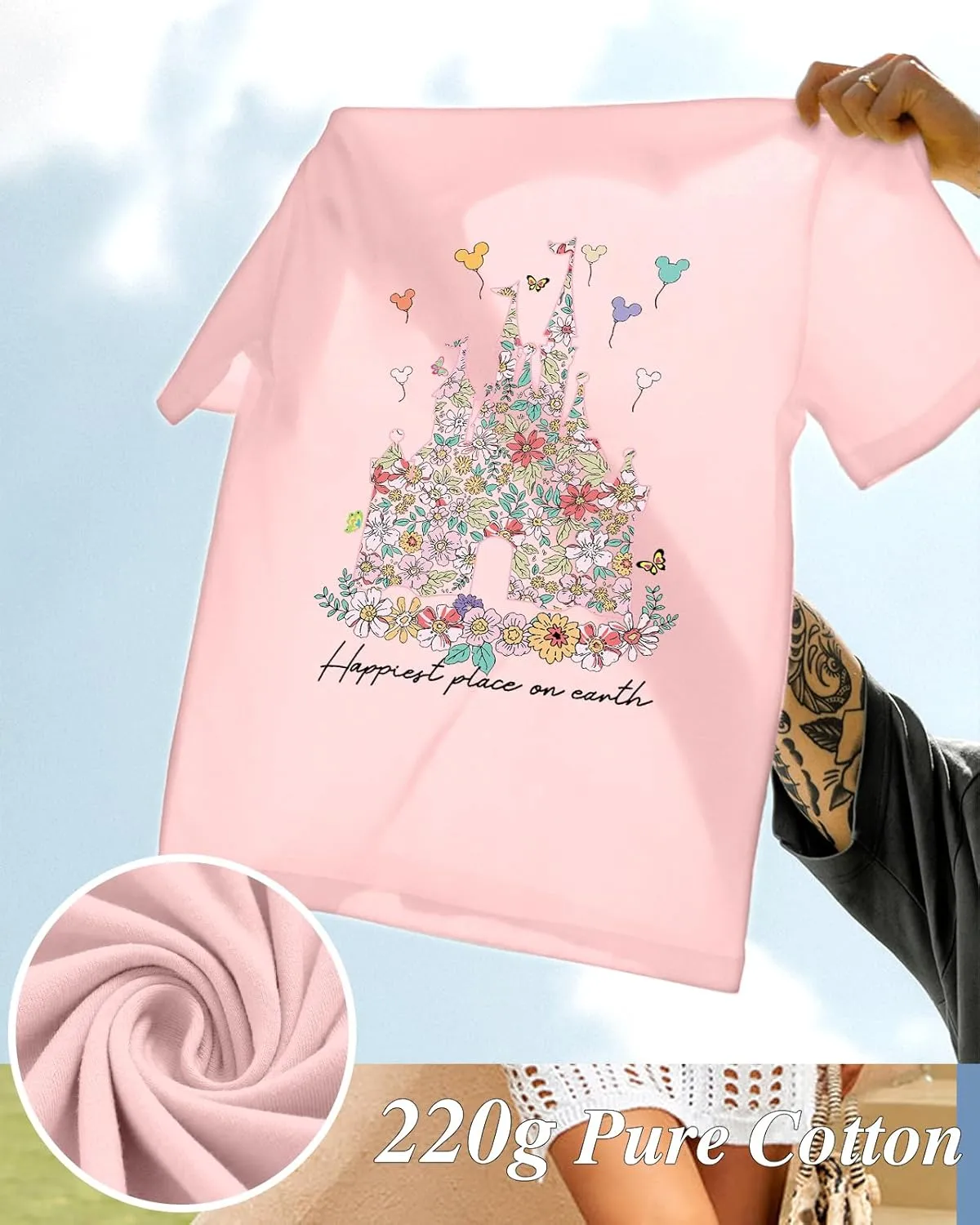 Flafens Oversized Tshirts for Women - Graphic T Shirt Loose Tees Crewneck Sleeve Top Cute Fashion Summer Pattern Print Tops