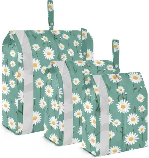 Flower Green Packing Cubes for Travel 3 Set Travel Packing Cubes Luggage Accessories for Suitcases