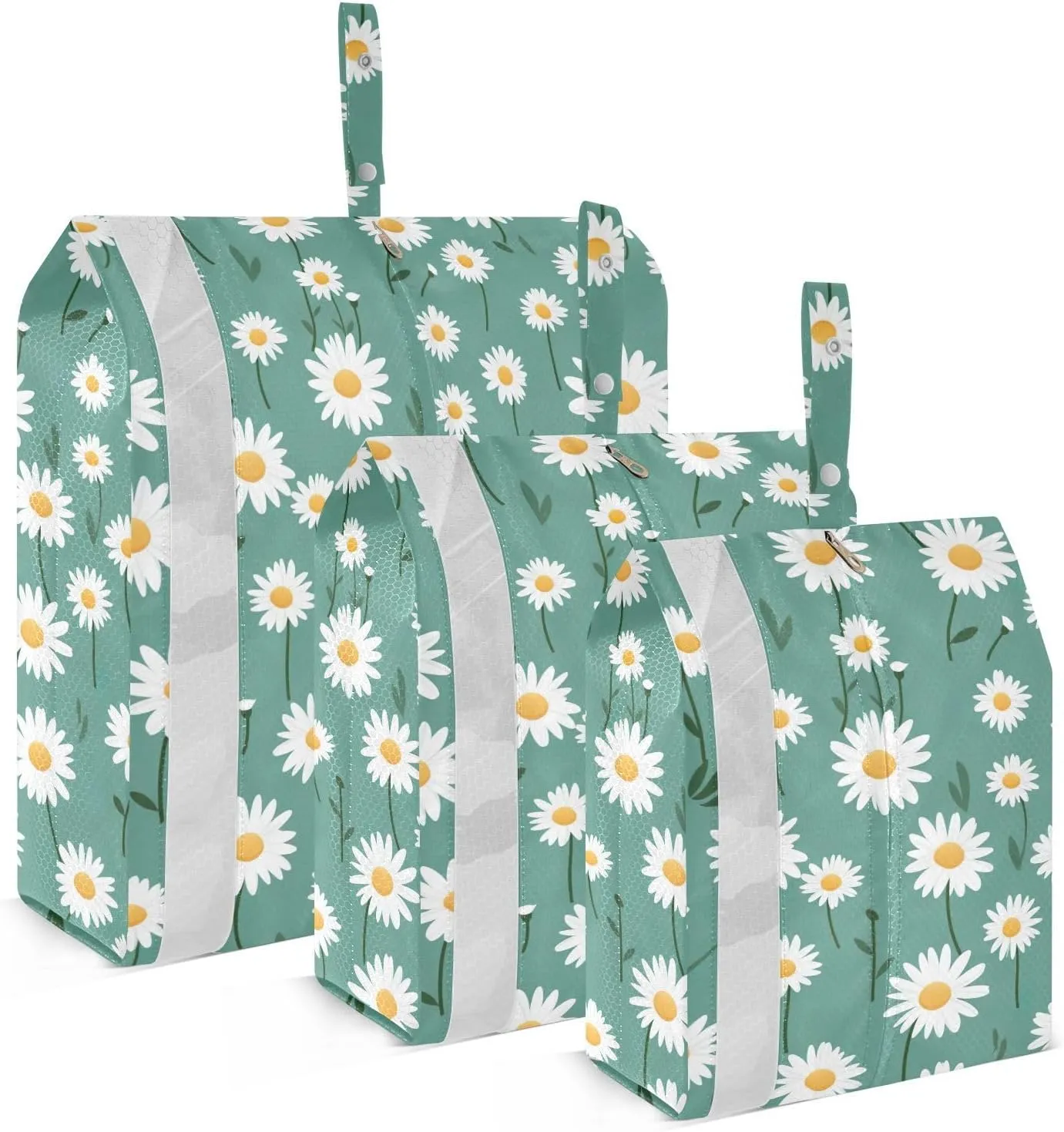 Flower Green Packing Cubes for Travel 3 Set Travel Packing Cubes Luggage Accessories for Suitcases
