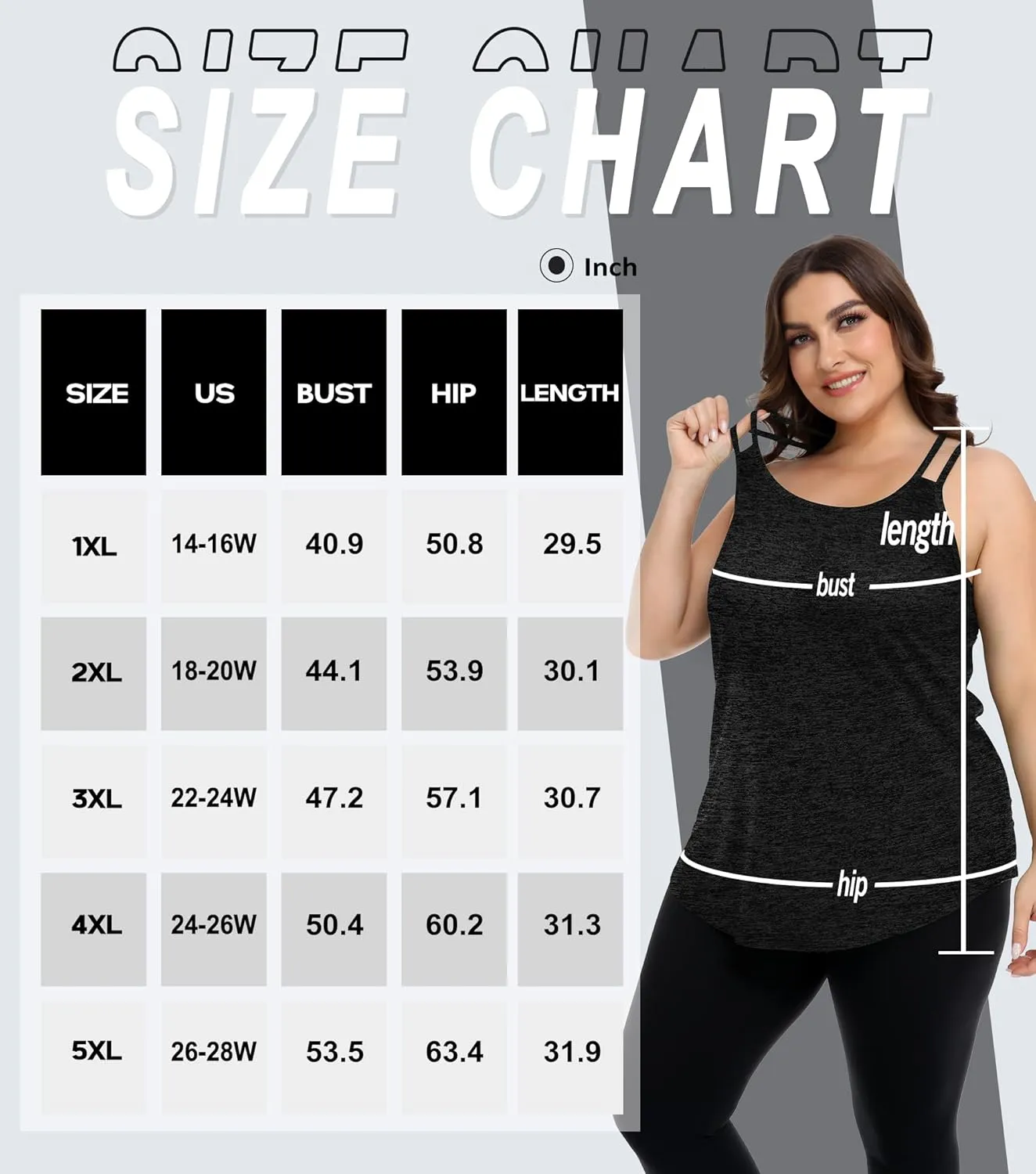 FOREYOND Women's Plus Size Workout Tank Tops Racerback Loose Fit Sport Athletic Tops Yoga Running Summer Shirts