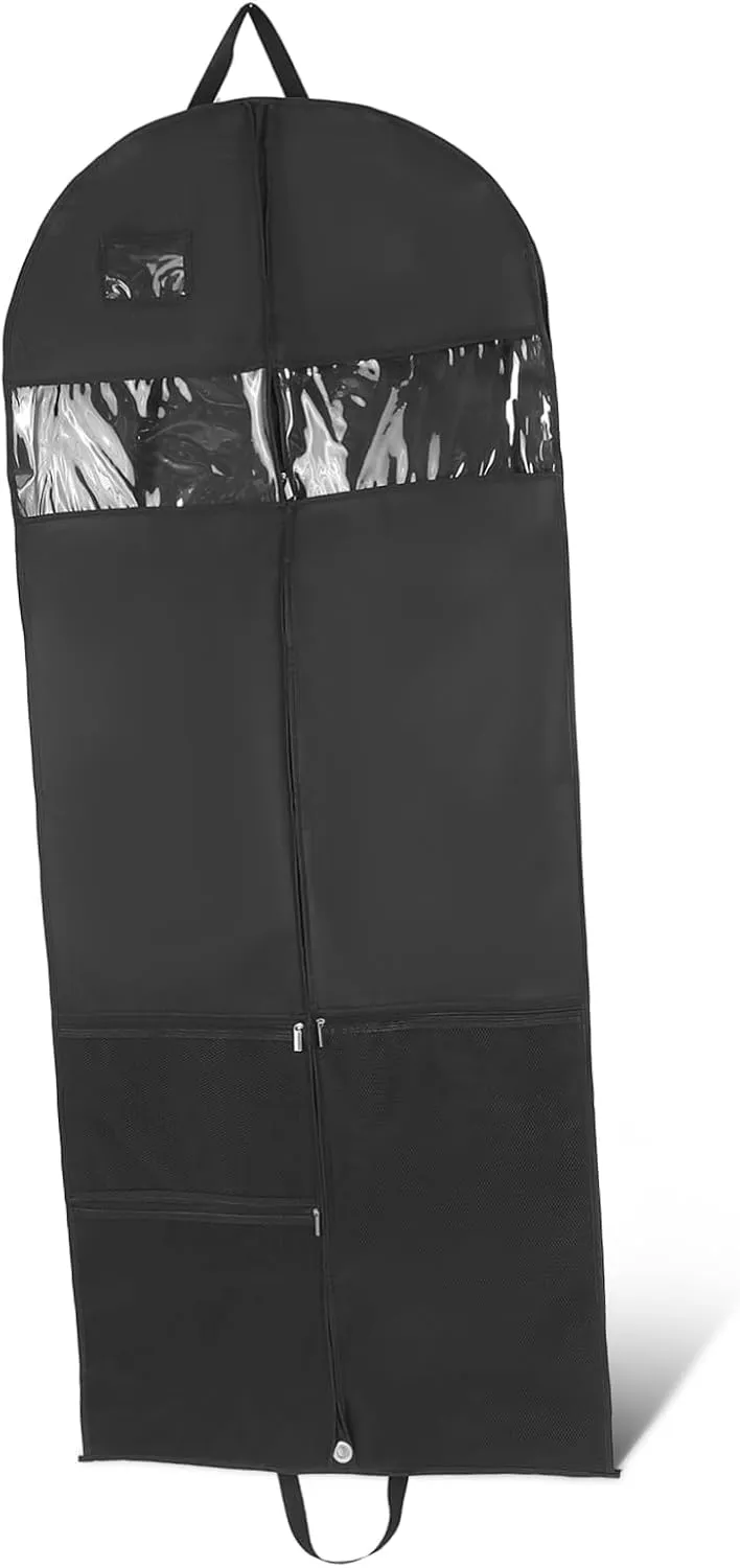 Garment Cover Multi Pocket Dress Bag for Gowns and Costumes Non Woven Hanging Garment Storage Bag for Closet and Wardrobe