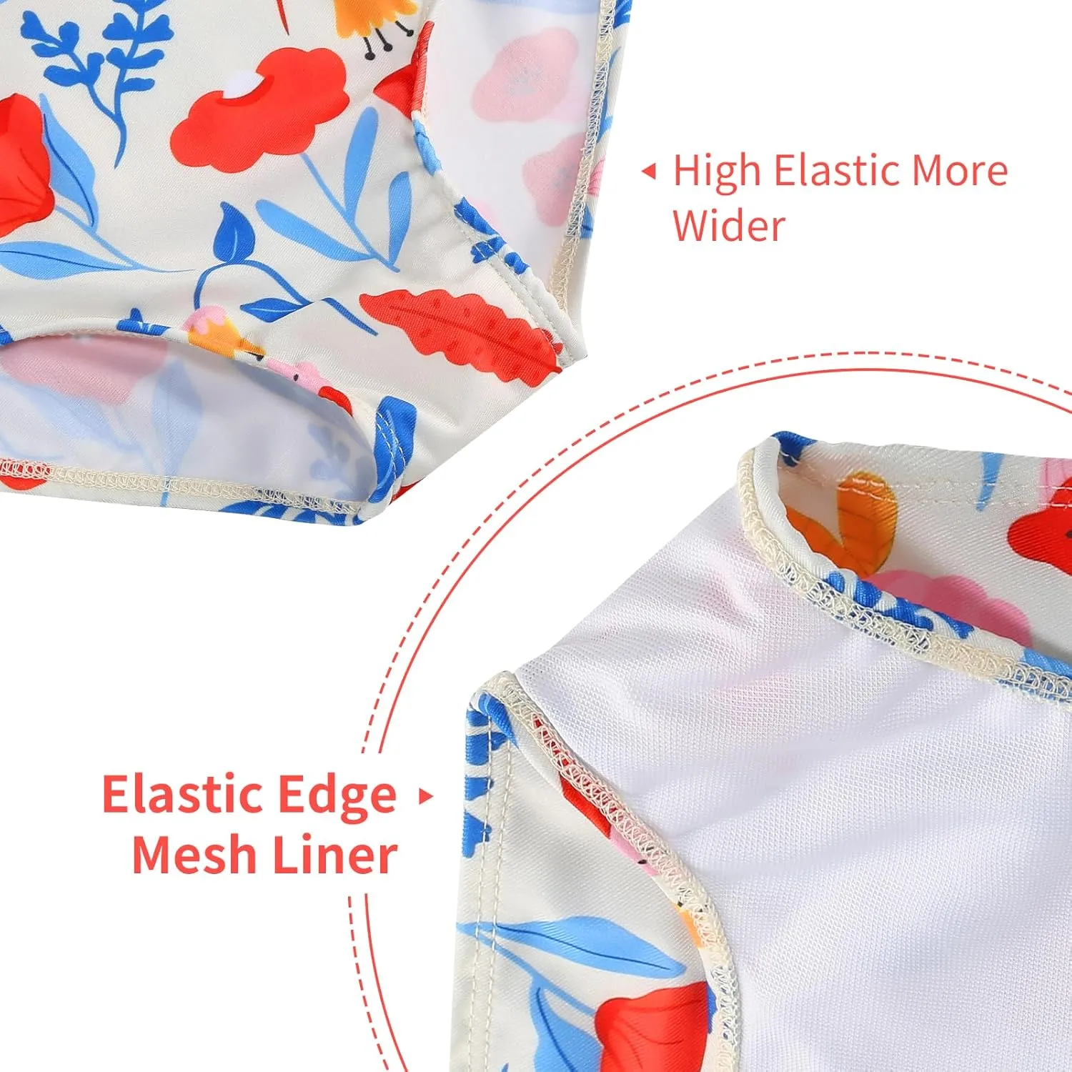 Girls One Piece Swimsuits One Shoulder Ruffle Bathing Suit Swimwear for Summer Hawaiian