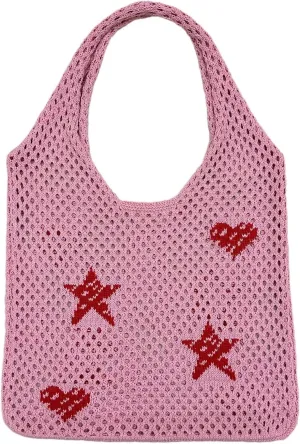 Hangbag for Women Crochet Beach Crossbody Shoulder Bags Cute Grunge Tote Bag Accessories Girl Aesthetic
