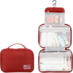 Hanging Toiletry Travel Bag,10" X 6.5" Travel Makeup Bag,Large Capacity Foldable Portable Toiletries Travel Bag with Compartment,Water-Resistant Travel Cosmetic Bag,Travel Accessories