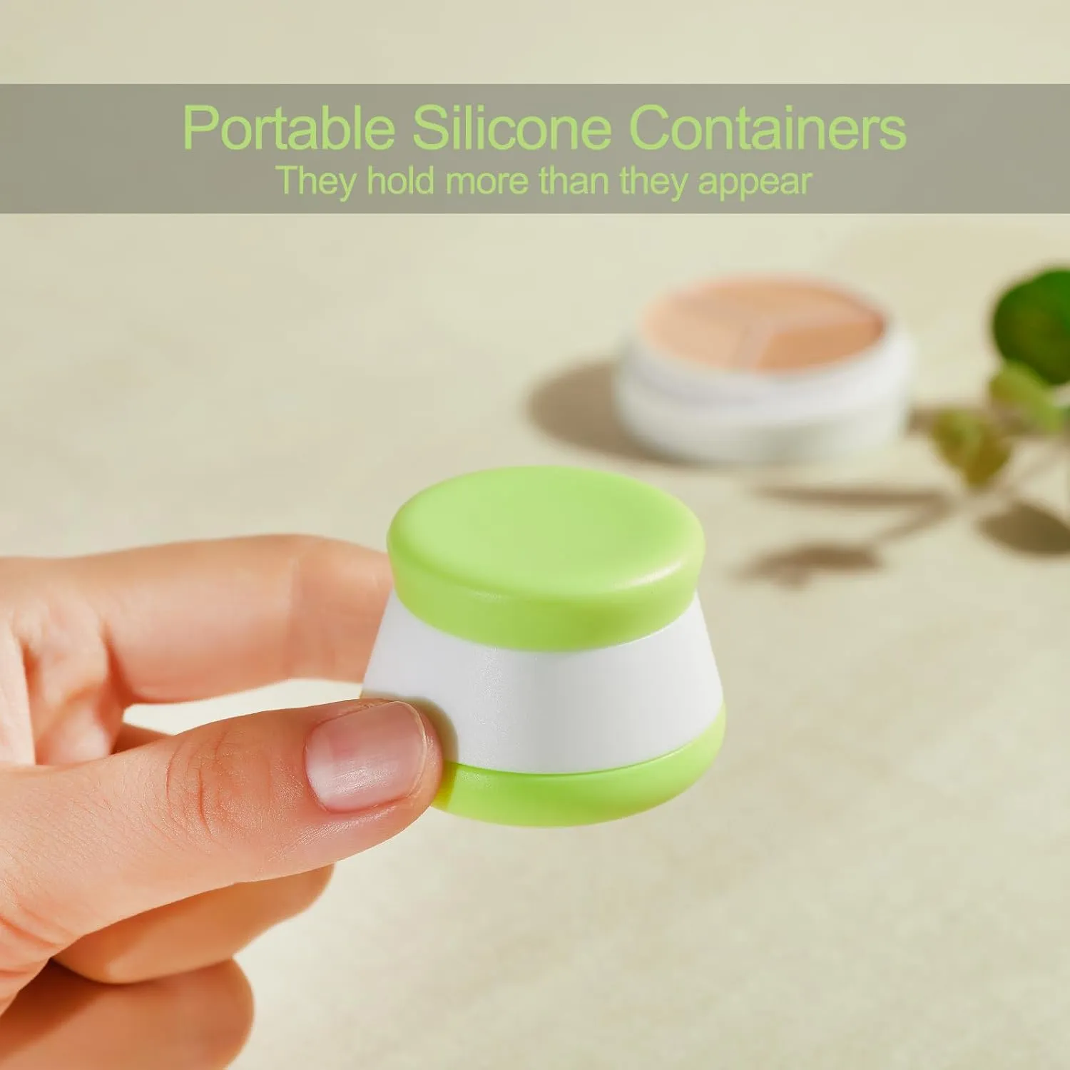 INSFIT Travel Containers for Toiletries, TSA Approved Silicone Cream Jars, Leakproof Travel Accessories with Lids