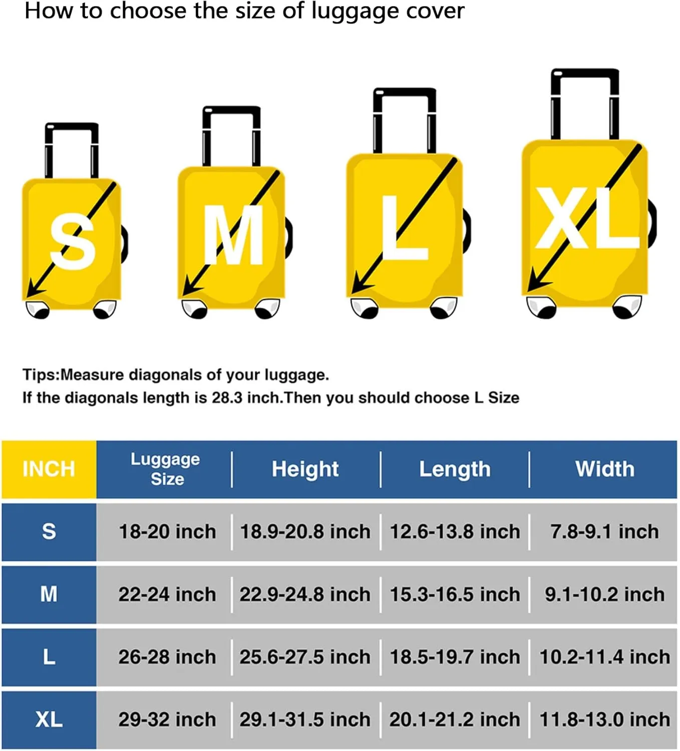 Joisal Bulldog Bag Covers for Luggage Elastic Luggage Identifiers for Suitcases, Luggage Accessories for Travel