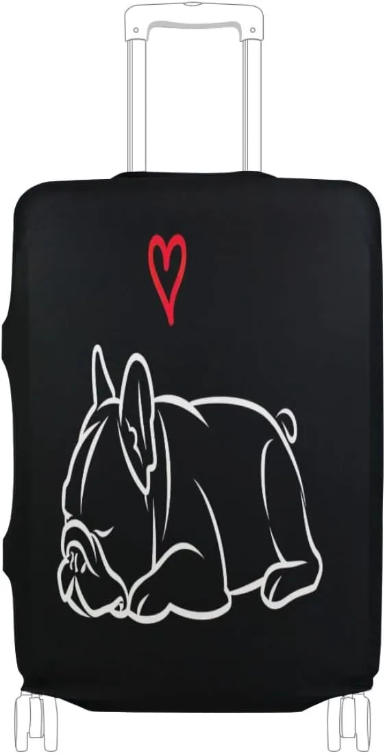 Joisal Bulldog Bag Covers for Luggage Elastic Luggage Identifiers for Suitcases, Luggage Accessories for Travel