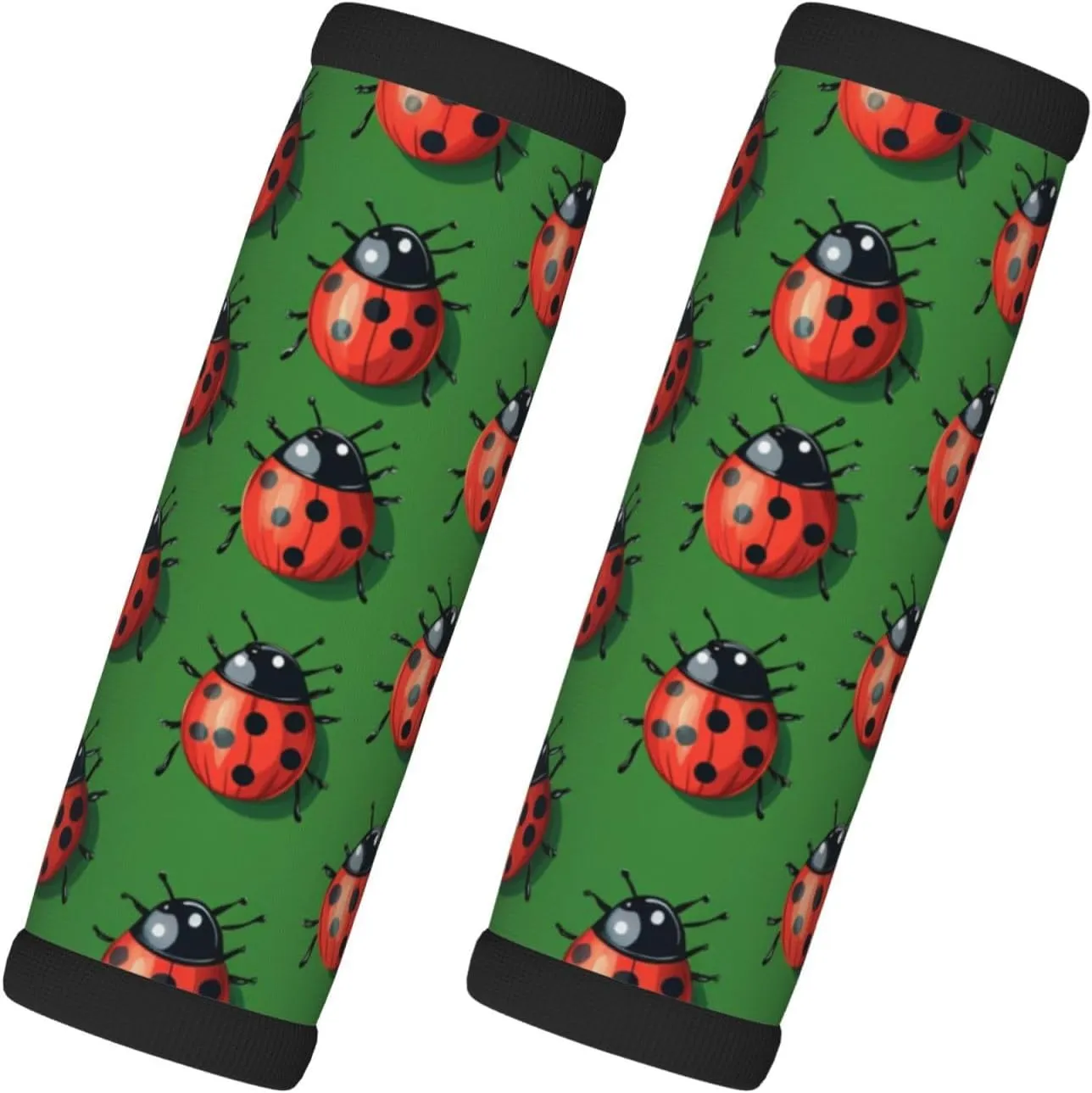 Ladybugs Green Luggage Handles Wrap Grips For Suitcases Luggage Travel Accessories For Airplane 2pcs