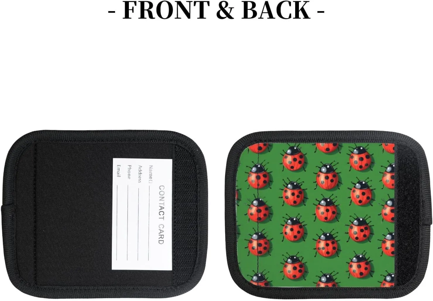 Ladybugs Green Luggage Handles Wrap Grips For Suitcases Luggage Travel Accessories For Airplane 2pcs