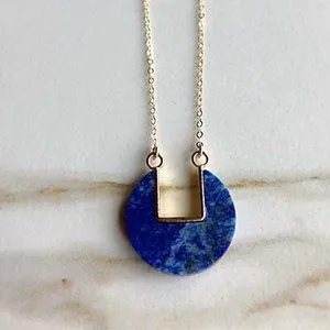 Lapis Coin Pendant